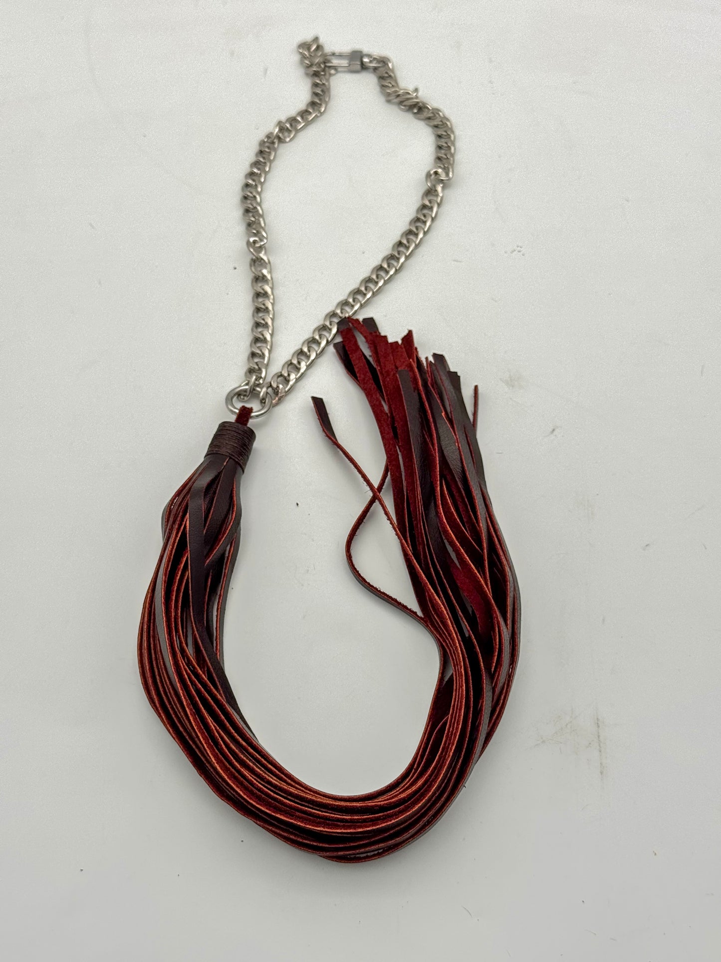 Handmade Leather Tassel Necklace
