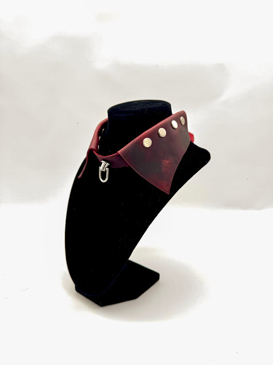 Handmade Leather Dress Shirt Collar – Unique Statement Accessory