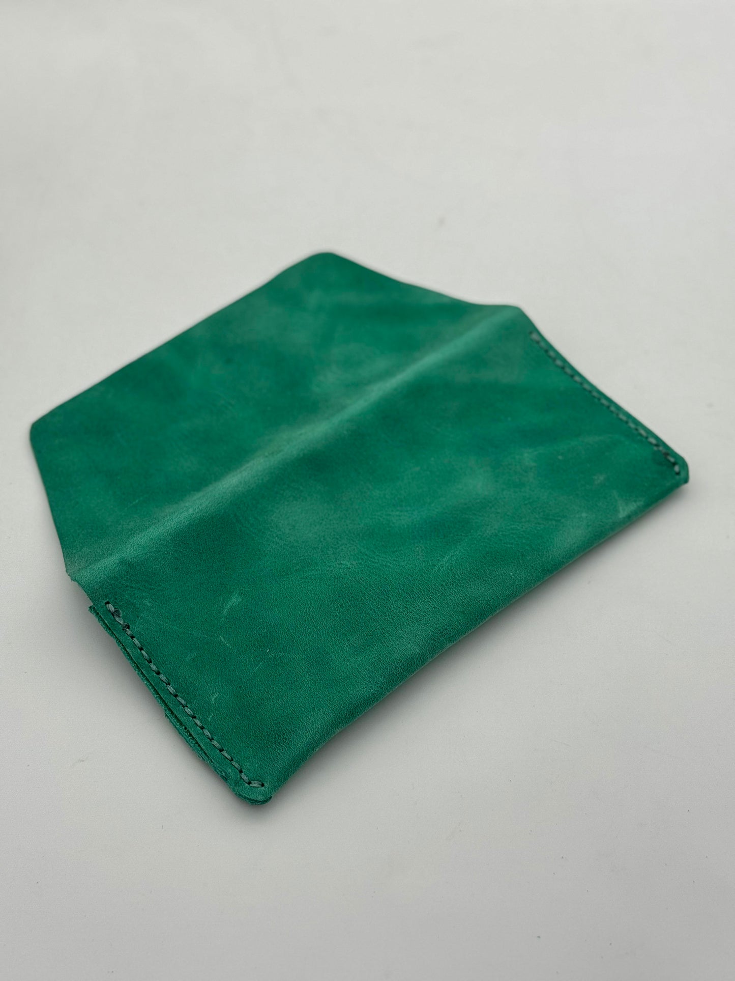 Classic Handmade Longwallet — Full-Grain Mint Green Leather