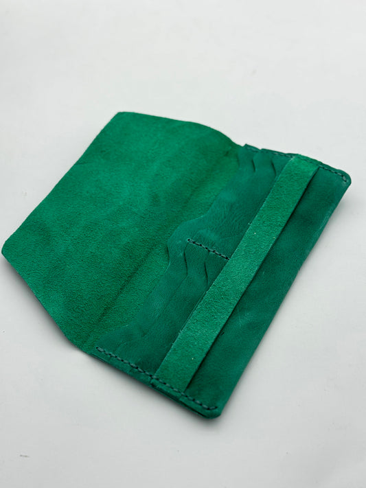 Classic Handmade Longwallet — Full-Grain Mint Green Leather