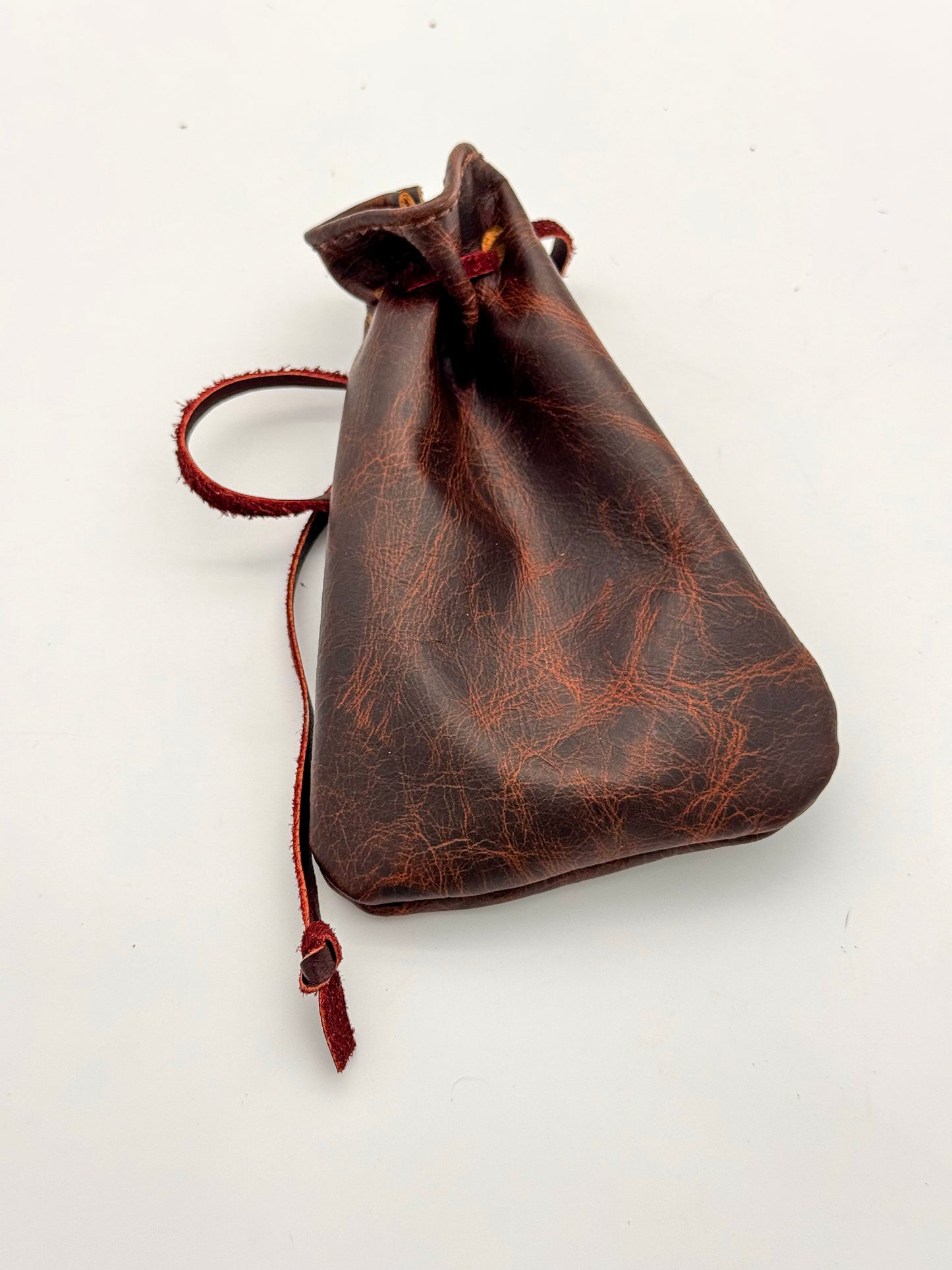 Full-Grain Leather Dice Bag